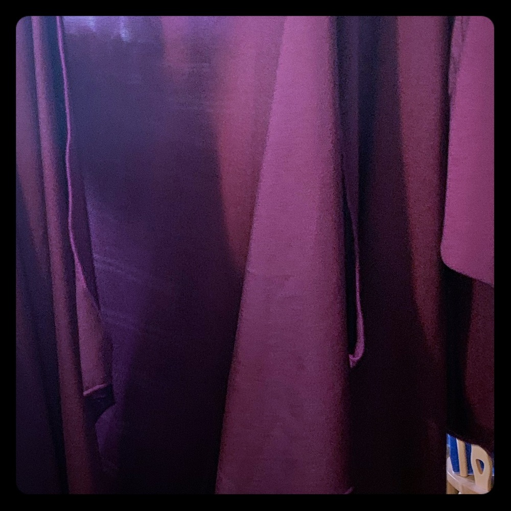 Purple satin coverup